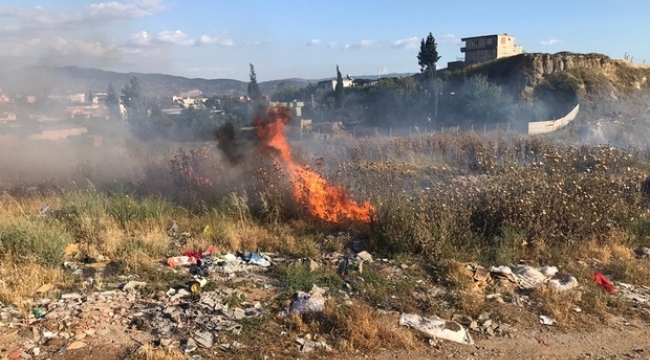 Cezaevi yakınlarında çıkan yangın korkuttu