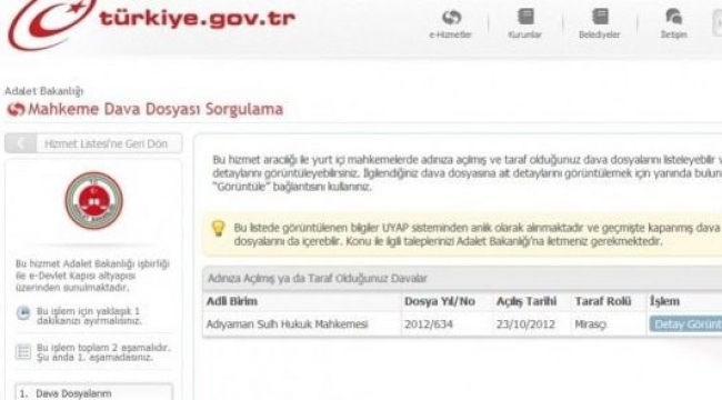 UYAP Kurum Portal giriş ekranı