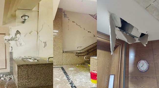 İzmir adliyesinde deprem temizliği