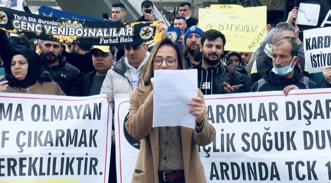 Mahkum yakınları toplanarak AF talep etti