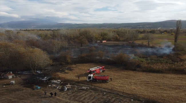 Bursa'da ağaçlık alanda çıkan yangına müdahale ediliyor