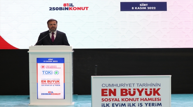 "İlk Evim, İlk İş Yerim" Projesi'nde Siirt'te 903 konut için kura çekildi