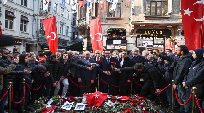 İstiklal Caddesi'ni ziyaret eden siyasiler, terör saldırısını kınadı