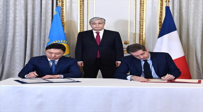 Kazakistan ile Fransa arasında 35 işbirliği belgesi imzalandı