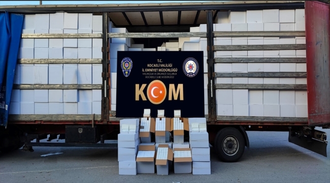 Kocaeli'de 14 milyon makaron ele geçirildi