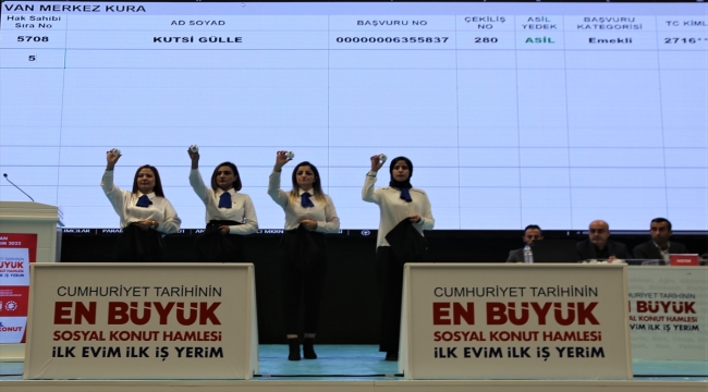 Van'da "İlk Evim, İlk İş Yerim" projesinde yapılacak konutlar için kura çekildi