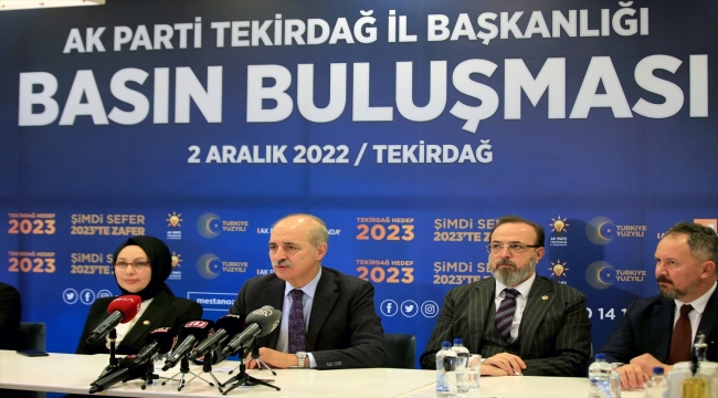 AK Parti Genel Başkanvekili Numan Kurtulmuş, Tekirdağ'da konuştu