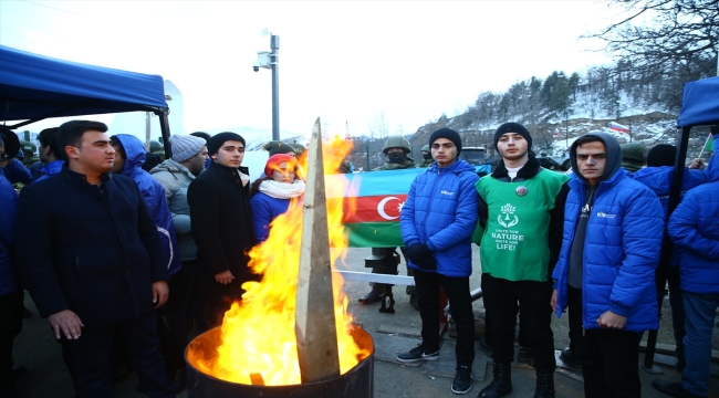 Azerbaycanlı STK'lerin Laçın koridorundaki maden protestosu devam ediyor