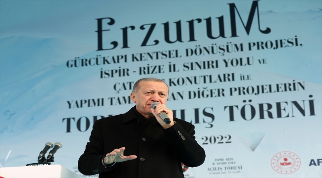 Cumhurbaşkanı Erdoğan, Erzurum'da toplu açılış töreninde konuştu
