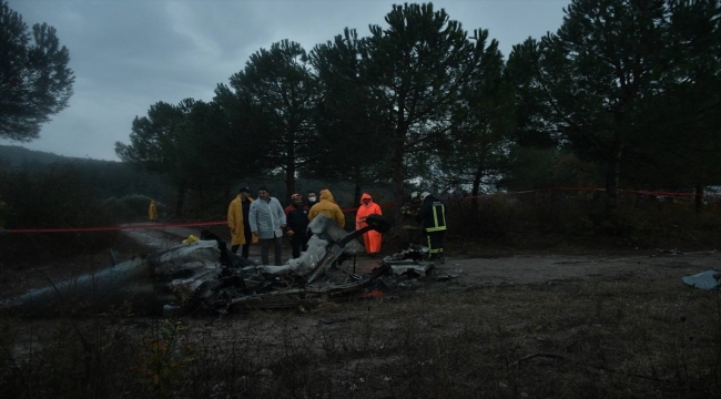 Bursa'da araziye düşen eğitim uçağındaki 2 kişi hayatını kaybetti