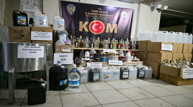 İzmir'de sahte içki operasyonlarında son iki ayda 15 kişi tutuklandı