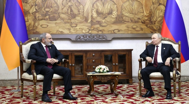Rusya Devlet Başkanı Putin ile Ermenistan Başbakanı Paşinyan Bişkek'te görüştü