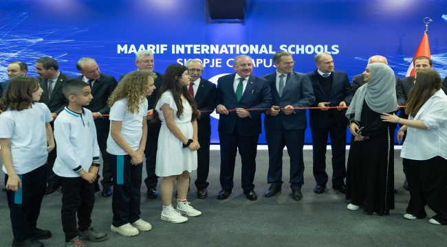 TBMM Başkanı Şentop, Maarif Okulları'nın Üsküp'teki kampüs açılışına katıldı