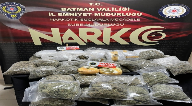 Batman'da 35 kilo 500 gram skunk ele geçirildi, 4 zanlı tutuklandı