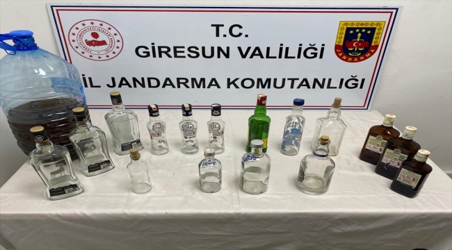 Giresun'da 57 litre sahte içki ele geçirildi