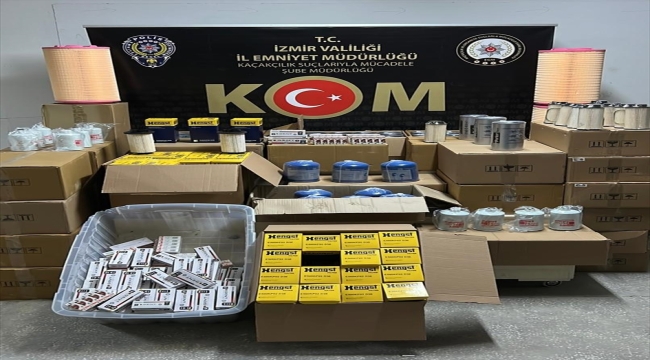 İzmir'de kaçak oto yedek parçaları ele geçirildi