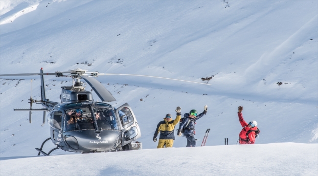 Kaçkar Dağları'nda "heliski" heyecanı devam ediyor