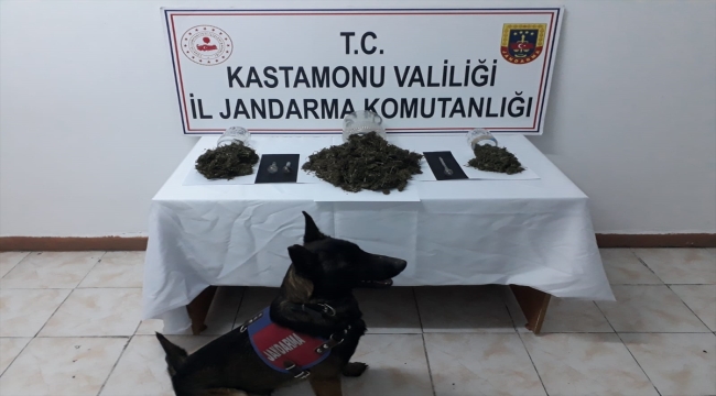 Kastamonu'da evinde ve aracında 1,5 kilogram esrar bulunan zanlı tutuklandı