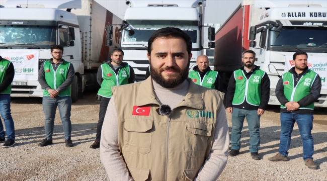 Kilis'ten Suriye'ye yardım tırları gönderildi