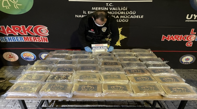 Mersin Uluslararası Limanı'nda 45 kilogram kokain ele geçirildi