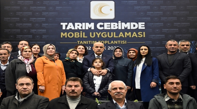 Tarım ve Orman Bakanı Kirişci, "TarımCebimde Uygulaması Tanıtım Toplantısı"nda konuştu