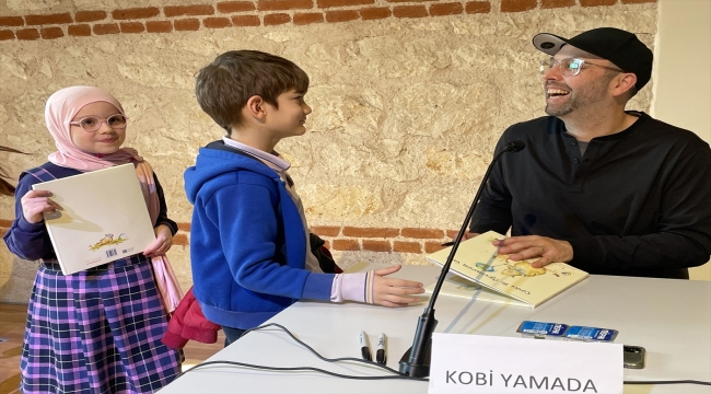 ABD'li yazar Kobi Yamada, Rami Kütüphanesi'nde minik öğrencilerle buluştu
