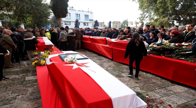 Depremde hayatını kaybeden KKTC voleybol takımı kafilesinden 12 kişinin cenazesi KKTC'ye getirildi