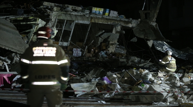 Hatay merkezli depremde çöken iş yerindeki arama çalışması sonlandırıldı