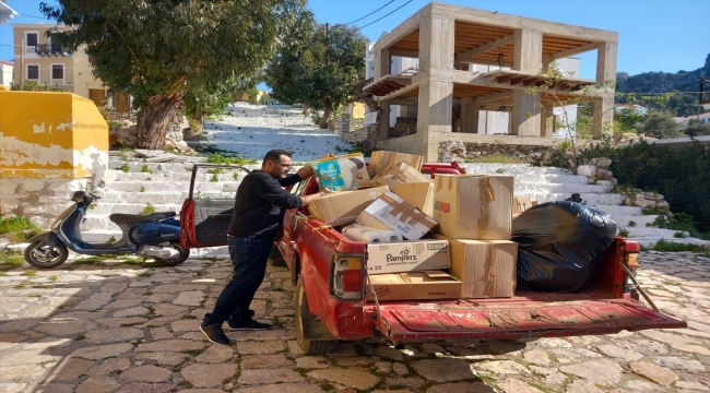 Kaş'ın kardeş şehri Meis'ten depremzedelere yardım eli