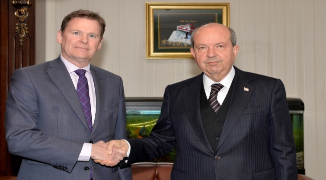 KKTC Cumhurbaşkanı Tatar, BM'nin Kıbrıs Özel Temsilcisi Stewart'ı kabul etti