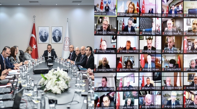 Milli Eğitim Bakanı Özer, 71 il milli eğitim müdürüyle çevrim içi toplantı gerçekleştirdi:
