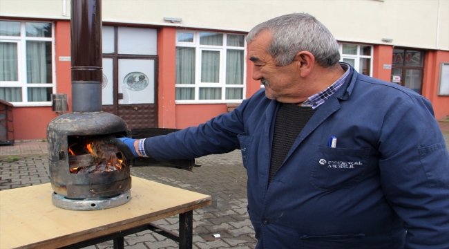 Sinop'ta kullanılmayan boş tüpler depremzedeler için sobaya dönüştürülüyor