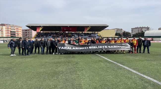 Tekirdağ'da depremzedeler yararına dostluk maçı yapıldı