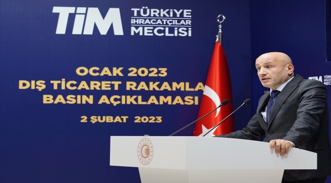 TİM Başkanı Gültepe, ocak ayı dış ticaret rakamlarının açıklandığı toplantıda konuştu
