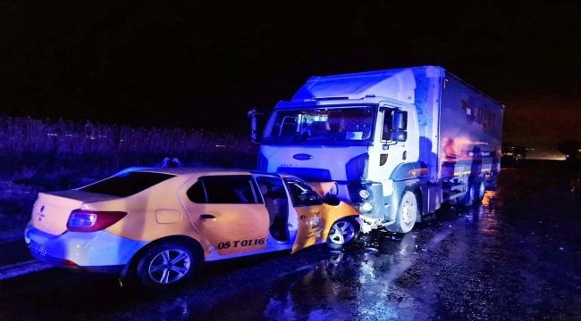 Amasya'da tırla çarpışan taksinin sürücüsü öldü