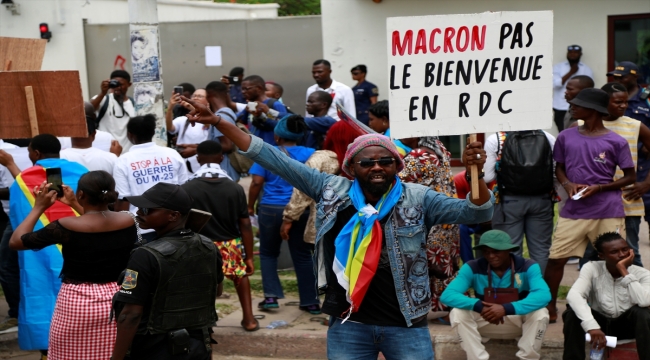 Kongo Demokratik Cumhuriyeti'nde Fransa Cumhurbaşkanı Macron protesto edildi