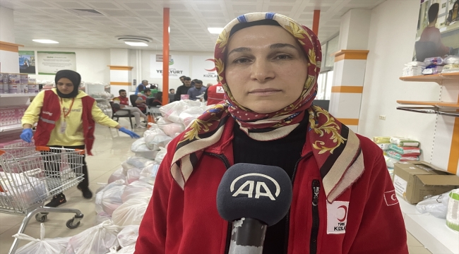 Malatya'daki Kızılay Sosyal Market'ten depremzedelere 45 bin gıda ve hijyen paketi 