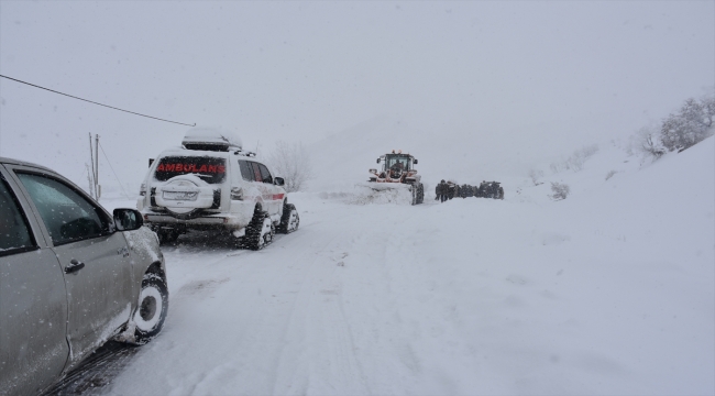 Şırnak'ta yoğun kar yağışı nedeniyle yolda mahsur kalan 20 araç kurtarıldı