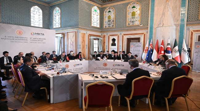 TBMM Başkanı Şentop, MIKTA 8. Parlamento Başkanları Konferansı 1. oturumunda konuştu