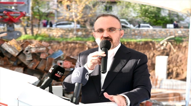 AK Parti Grup Başkanvekili Bülent Turan, Çan'da lise temel atma töreninde konuştu