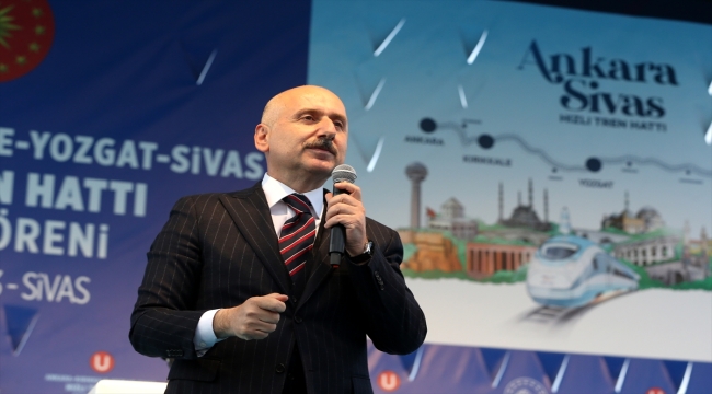 Bakan Karaismailoğlu, Ankara-Sivas Hızlı Tren Hattı Açılış Töreni'nde konuştu