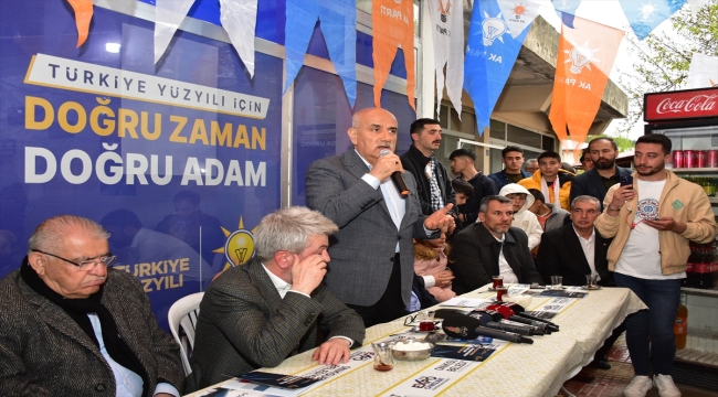 Bakan Kirişci, Kahramanmaraş'ta mahalle seçim irtibat bürosunun açılışında konuştu