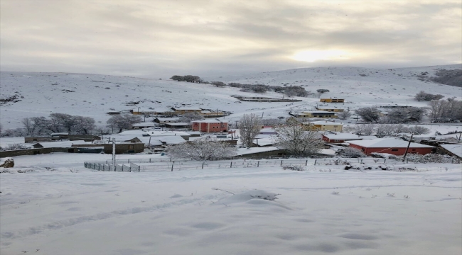 Erzincan'nın yüksek kesimlerinde kar yağışı etkili oldu