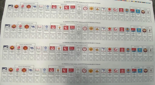 İttifakların ve partilerin oy pusulasındaki yerleri kesinleşti