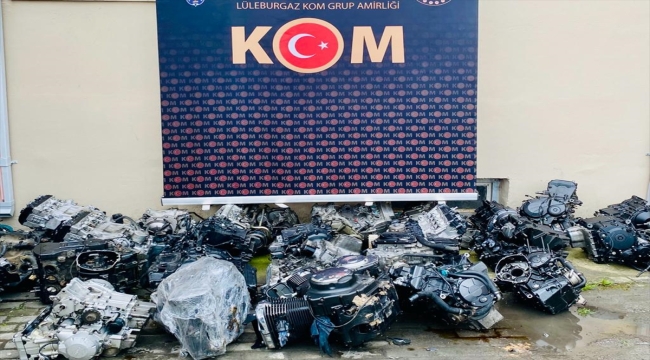 Kırklareli'nde gümrük kaçağı motor bloku sattığı iddiasıyla 4 şüpheli yakalandı