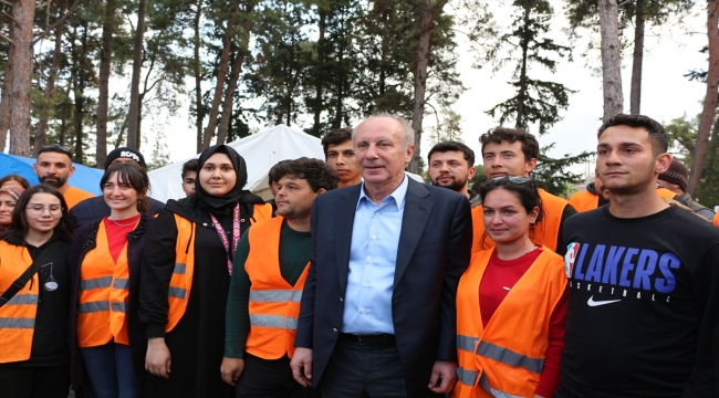 Memleket Partisi Genel Başkanı İnce, Hatay'da depremzedelerle buluştu