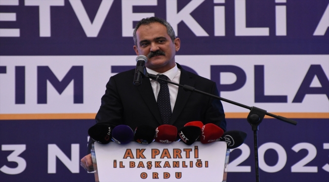 Milli Eğitim Bakanı Özer, AK Parti Ordu Milletvekili Aday Tanıtım Toplantısı'nda konuştu