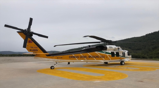 Muğla'da OGM envanterine giren ilk yangın söndürme helikopterlerinin test uçuşu yapıldı