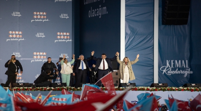 Cumhurbaşkanı adayı Kemal Kılıçdaroğlu, Millet İttifakı'nın İstanbul mitinginde konuştu