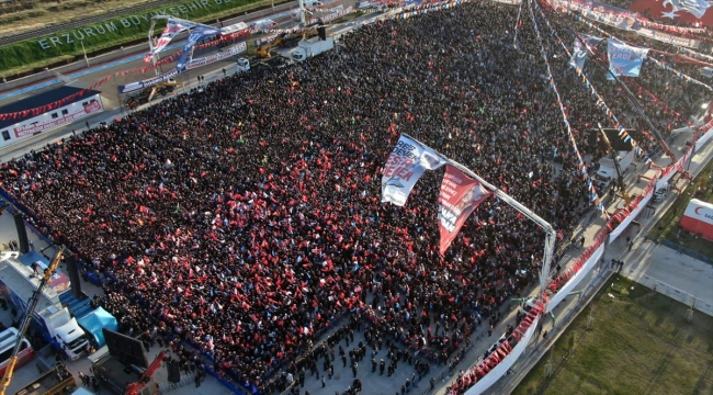 Cumhurbaşkanı ve AK Parti Genel Başkanı Erdoğan partisinin Erzurum mitinginde konuştu